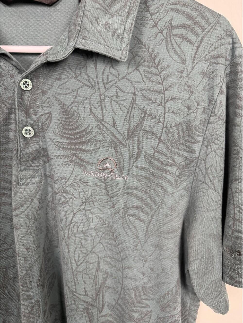 TravisMathew Barton Creek Golf Polo Shirt Green Botanical Men’s L - Picture 4 of 4